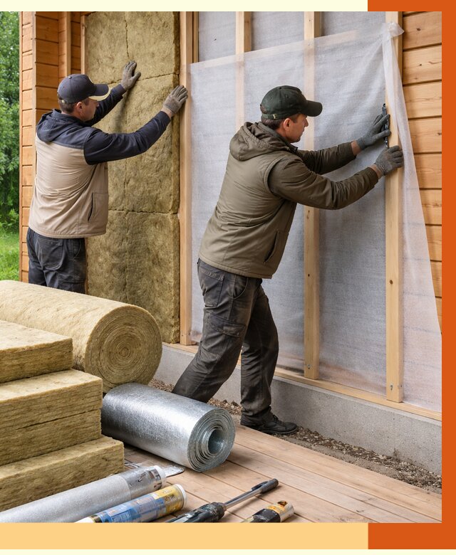 Утепление дома из двойного бруса в Вятских Полянах от 4872 руб./м² — ТепломастерВтс под ключ