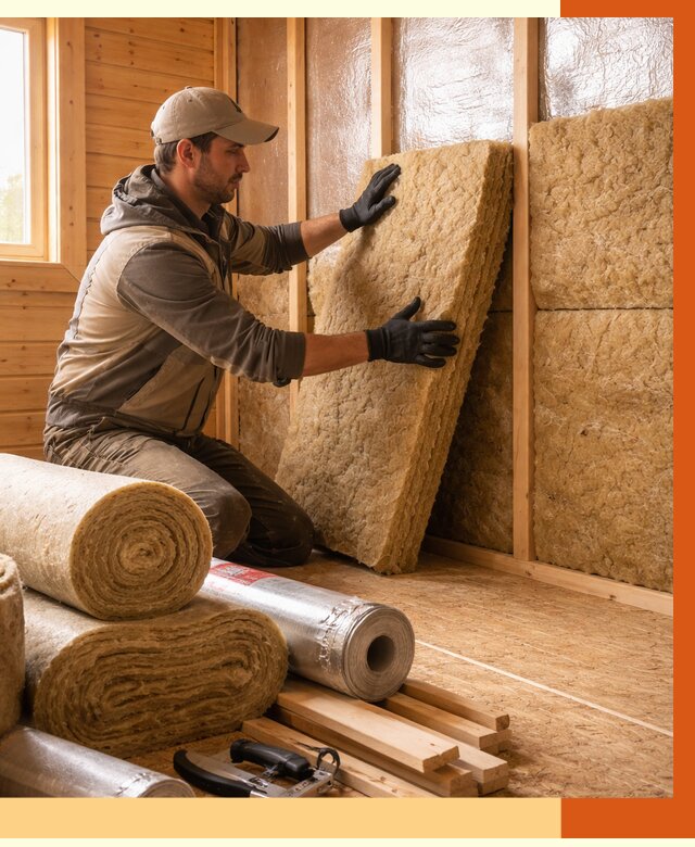 Утепление бани в Вятских Полянах под ключ от 4568 руб./м2 — утеплить потолок, пол и стены | ТепломастерВтс