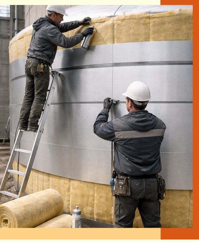 Утепление цистерны в Вятских Полянах пенополиуретаном от 14718 руб. под ключ | ТепломастерВтс