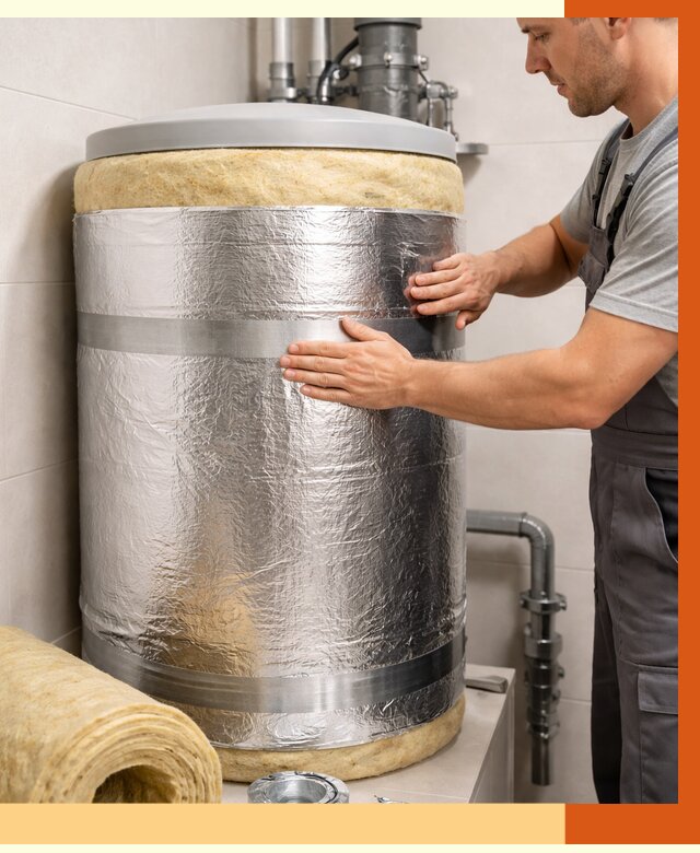 Утепление бойлера в Вятских Полянах от 4568 руб. под ключ | Утепление ППУ | ТепломастерВтс