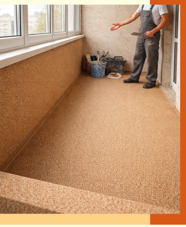 Утепление балкона жидкой пробкой в Вятских Полянах от 3705 руб/м² под ключ | ТепломастерВтс