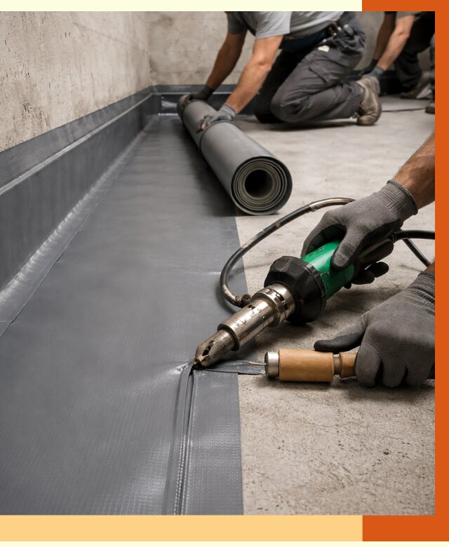 Монтаж гидроизоляционной мембраны в Вятских Полянах от 1010 руб/м2 | ТепломастерВтс